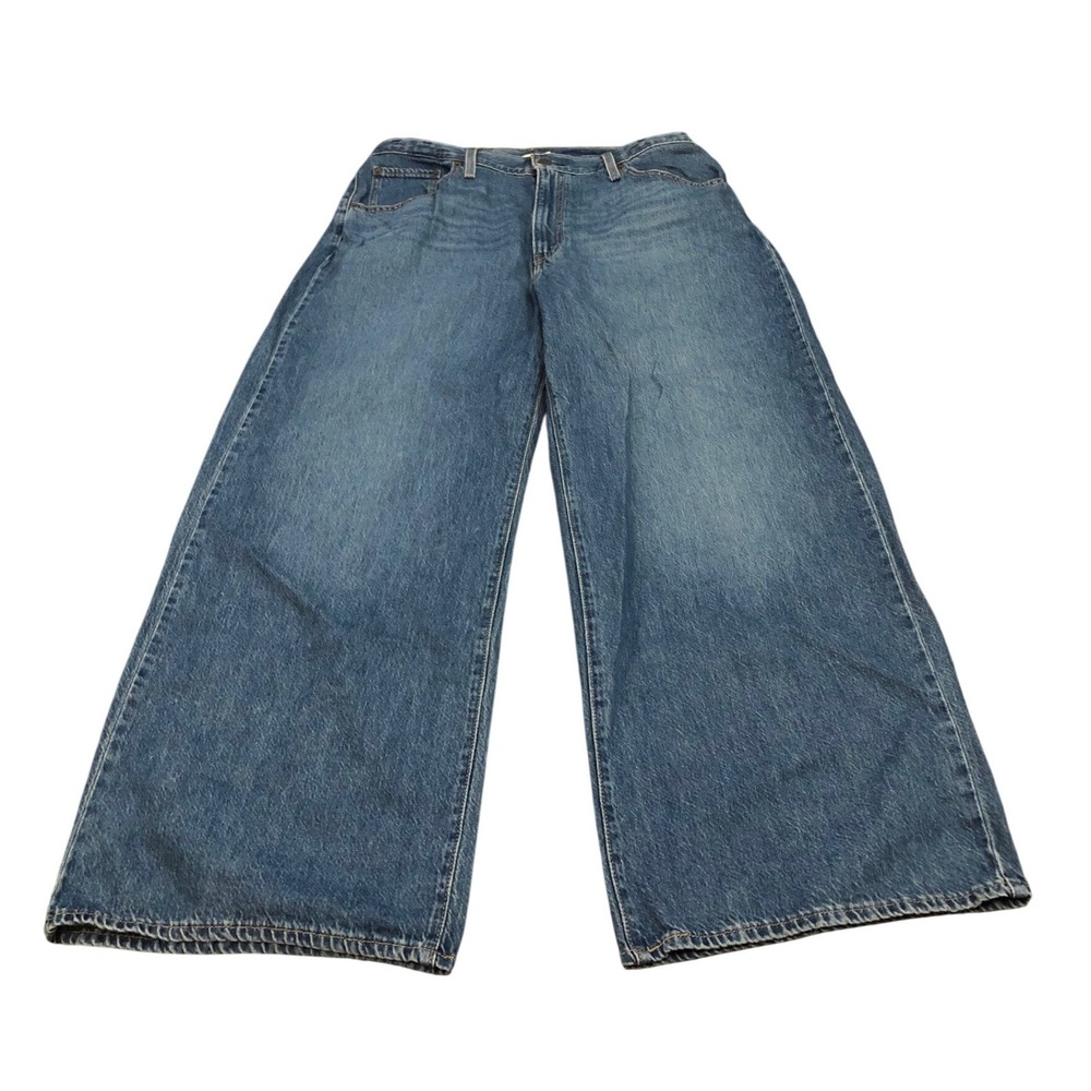 Levi's Cinch Baggy Jeans Womens 34 Blue Wide Leg Denim 001UP-0002